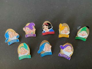 Snow White And The Seven Dwarfs Video Release - 8 Pin Set Disney Store - Retired
