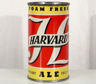 Harvard Foam Fresh Ale Big H Flat Top Beer Can Lowell,  Massachusetts