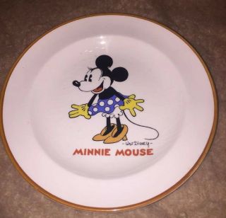 Vintage Patriot China Minnie Mouse Plate Walt Disney Enterprises