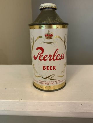 Peerless Beer Cone Top Can,  La Crosse Breweries Inc La Crosse Wi