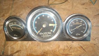 Vintage Sun Tach With Sun Oil Pressure And Water Temperature Guages