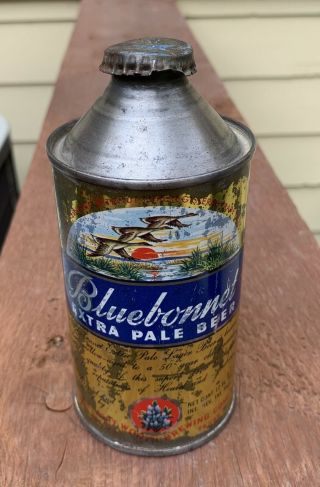 Bluebonnet Irtp Extra Pale Cone Top Beer Can Dallas Fort Worth Brewing Company