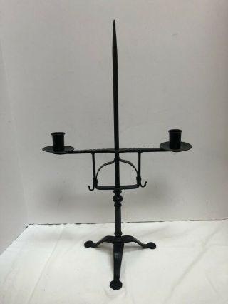 Iron Mission Style Arts And Crafts Candle Stick Holder