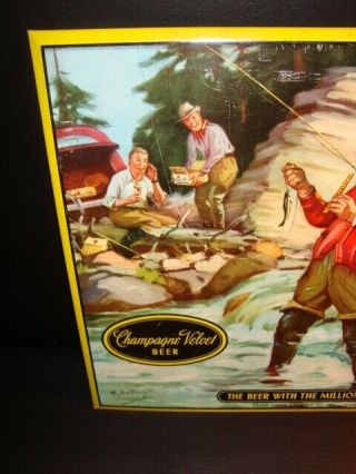 Circa 1940s Champagne Velvet Hy Hintermeister TOC,  Small Fish & Ranger,  Indiana 2