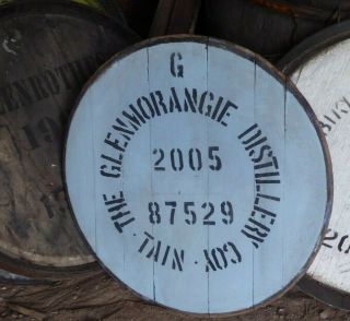 Glenmorangie 23 " Wide Whisky Barrel Lid Cask End From 2005 Ready For Display