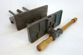 Vintage Craftsman Woodworking Bench Vise 10 " Opening With 10 " X 4 " Jaws