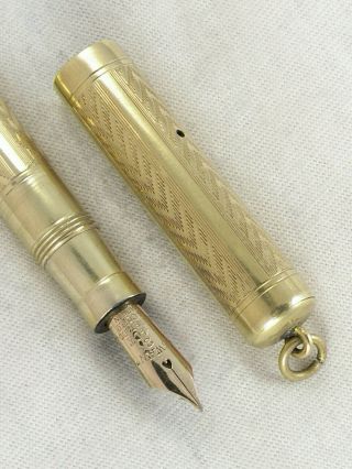 Vintage 1920s Gold Mabie Todd Swan Ring Top Fountain Pen Restored