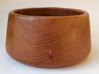 Danish Mid Century Modern Solid Teak Wood Selandia Designs Vintage Serving Bowl