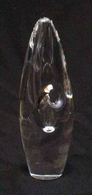 1953 - 73 Vintage Timo Sarpaneva Blown Glass Orkidea Vase Iittala Finland Signed