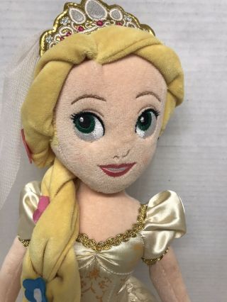 Disney Store Princess Tangled Rapunzel Bride Wedding Plush Doll