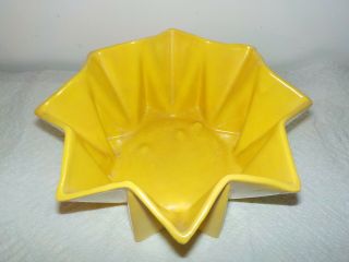 Vintage Red Wing Pottery 791 Bowl Solid Yellow Star
