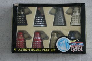Doctor Who Dapol Vintage 4 " Action Figure Play Set Complete Licensed 1987