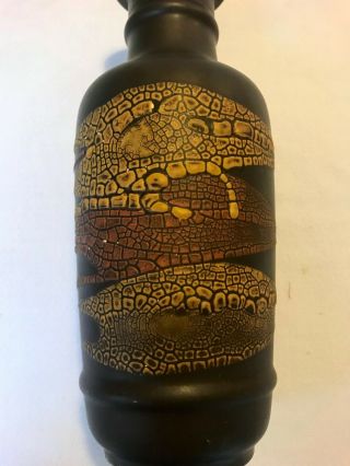 Vintage Mcm Royal Haeger Pottery Vase Brown Earth Wrap Vase 10 " Mission Style