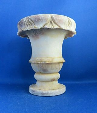 Antique 19thc Carved Alabaster Urn Shaped Neoclassical Vase