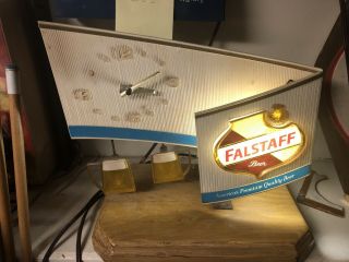 Falstaff Beer Sign And Clock