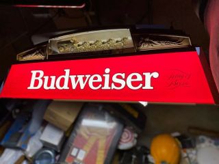 Vintage Budweiser Clydesdale Pool Table Light Lamp Brand