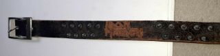 Iron Maiden Studded Leather Belt From Around 1983. ,  Worn, .  Vintage