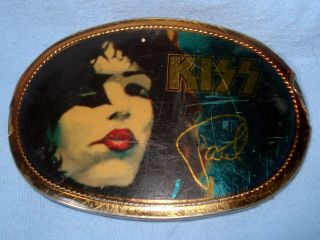 Vintage Kiss Paul Stanley Belt Buckle 1977 Pacifica Mfg.