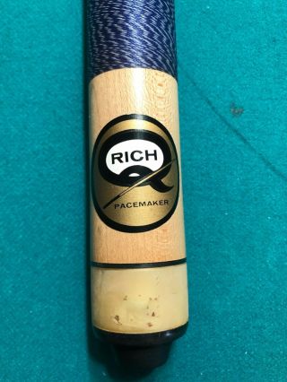 Old Vintage collectible RICH - Q pool cue.  Pacemaker model. 3