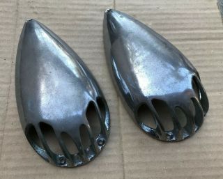 2 Vintage Chris Craft ? Chrome Over Brass Boat Deck Vents In