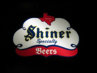 Collectible Shiner Lighted Beer Sign Light Spoetzl Brewing Co Texas Tx Sign