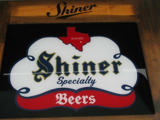 COLLECTIBLE SHINER LIGHTED BEER SIGN LIGHT SPOETZL BREWING CO TEXAS TX SIGN 3