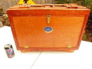 Radio Control Rc Wood Field Service Set Up Tool Box Work Stand Vintage Airplane