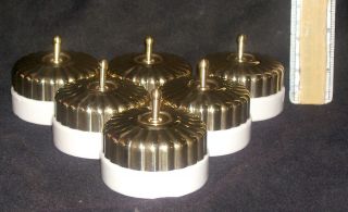 Vintage Brass & Ceramic Electric Switch Button Flower Design Order