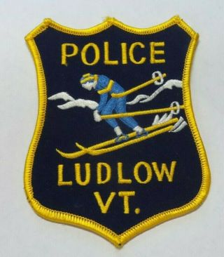 Ludlow Vermont Police Skier Patch