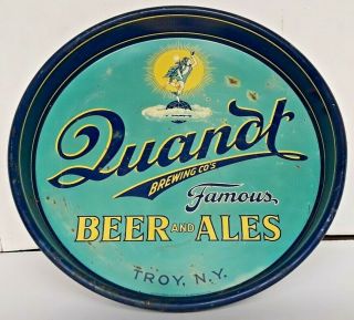 Quandt Brewing Co,  S Beer Tray.  (troy N.  Y. ) Very Tough Tray 13 Inch