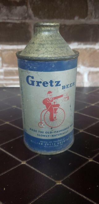 Rare Gretz Cone Top Beer Can