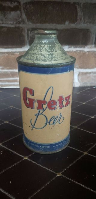 RARE GRETZ Cone top Beer Can 2