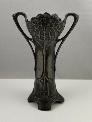 Antique Wmf Art Nouveau Jugendstil Vase Britannia Silver Plated 1905c.