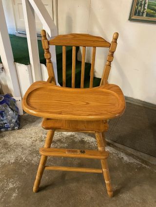Rochelle Vintage Wooden High Chair With Removeable Tray