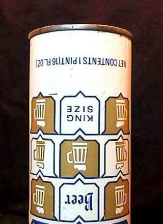 BOHEMIAN CLUB BEER KING SIZE - LATE 1960 ' S 16OZ HALF QUART PULL TAB CAN PORTLAND 3