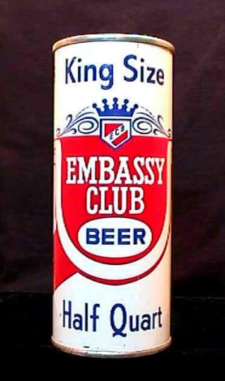 Embassy Club Beer King Size Half Quart - Mid 1950 