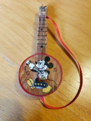 Walt Disney Kurt Adler Banjo Ornament Mickey Mouse