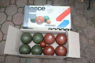 Vintage Bocce Ball Set Sportcraft Made In Italy,  Professional Model 01025
