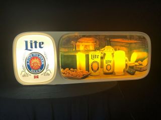 Vintage 1978 Miller Lite Beer Light Up Sign - Large 49 "