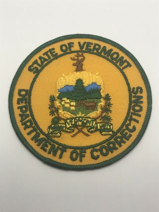 Vermont State Dept.  Of Corrections Doc Police Patch Vintage