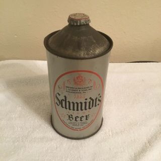 Indoor Schmidt’s Light Beer Qt Cone Top - 32 Oz W/crown