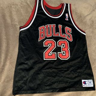 Vintage 90s Michael Jordan 23 Chicago Bulls Champion Basketball Jersey Sz 48 (xl)