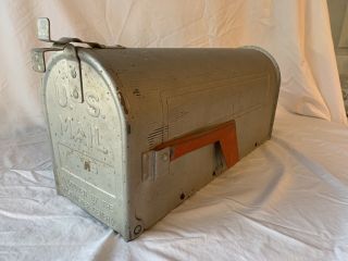 Vintage Large Jackes Evans Galvanized Steel Mailbox Us Mail St Louis Mo.  Wow