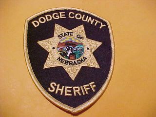 Dodge County Nebraska Police Patch Shoulder Size