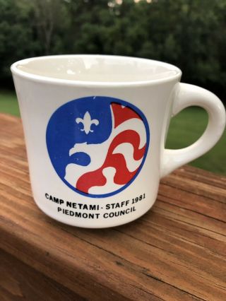 Boy Scout Camp Netami Coffee Mug,  Staff Bsa 1981 Piedmont Nc