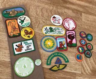Vintage Girl Scout Brownie Merit Badges 1980’s Collector Items