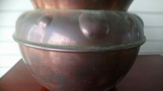 Antique Copper Arts And Crafts Style Plant Pot 2