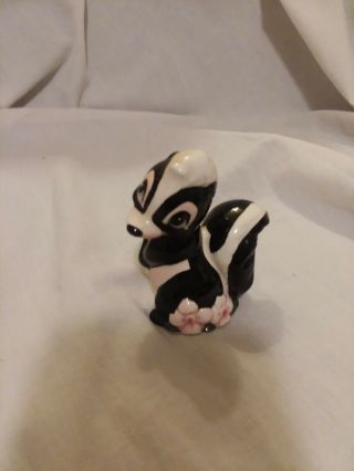 Vintage Disney Flower Skunk Figurine Ceramic Porcelain Japan