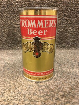 Trommer’s Beer,  ‘white Side - Label’,  Irtp,  12oz Ft Beer Can; Orange Nj; Tough