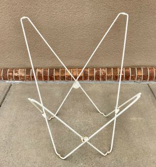 Vintage Folding Butterfly White Chair Frame Only Mid - Century Modern